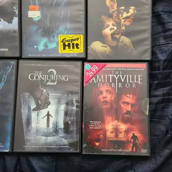 LOT OF 12 HORROR MOVIE DVD'S The Exorcist,Exorcist,pet seminarytested